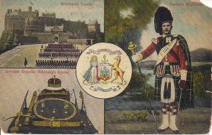 Scotland UK, Edinburgh Castle 1914, Scottish Highlander Military, Crown Jewels