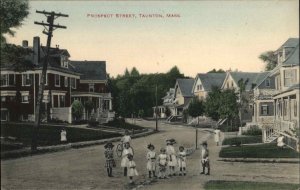 Taunton Massachusetts MA Prospect Street c1910 Postcard