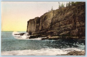 Bar harbor Maine Postcard Otter Cliffs Acadia National Park 1940 Vintage Antique