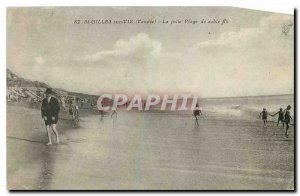 Old Postcard St Gilles sur Vie Vendee Pretty Sandy beach