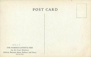 California Coast Highway Gaviota Pass 1920s Postcard Santa Barbara 3509