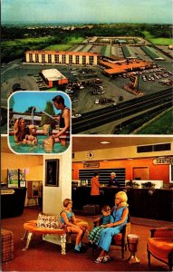 Vtg St Louis Missouri MO Holiday Inn Hotel North 1970s Chrome View Postcard