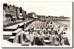 Postcard Modern Beach And Fill Des Sables D & # 39Olonne