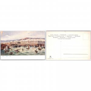 Postcard Algiers Algeria Harbor View Boats