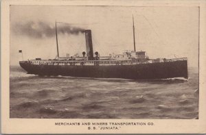 Postcard Ship Merchants and Miners Transportation Co SS Juniata