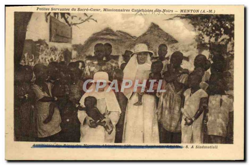 Old Postcard ads servants of the Sacred Heart Missionaries catechists black M...