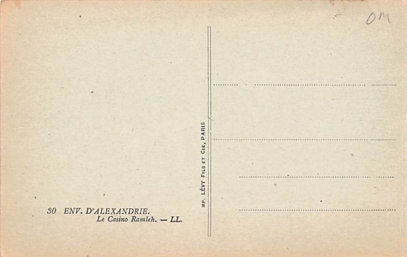 Ramleh Casino Alexandria Egypt, Egypte, Africa Unused 