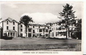 Cumbria Postcard - Lakeside View of Derwentwater Hotel - Real Photo - Ref 4122A