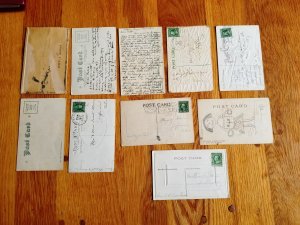 10 Old Embossed Post Cards