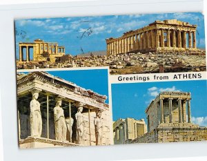 Postcard Greetings from Athens Greece