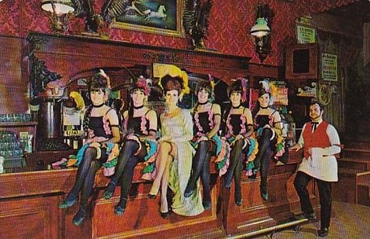 Long Branch Saloon Show Cast-Boot Hill-Dodge City-Kansas-Vintage Adv  Postcard