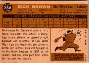 1960 Topps Baseball Card Dick Brown Chicago White Sox sk10530