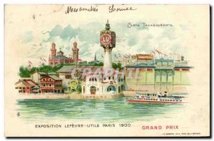 Old Postcard Fancy transparent map Exhibition Useful Lefevre Paris 1900 Grand...