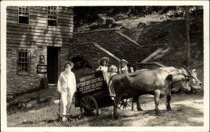 Norris Tennessee TN Grist Mill Oxen Wagon Real Photo Postcard