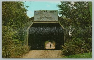 Colbert County Alabama~Historic Buzzard Roost Covered Bridge~Standard Postcard