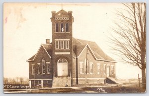 Lizton Methodist Episcopal Church (Burned Down 1948) RPPC Hoosier Buggy Rides