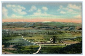 c1930's Bird's Eye View Of Rangely Oil Basin North Western Colorado CO Postcard