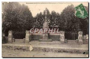 Old Postcard Monument high Monseigneur Freppel of memory to Folgoat