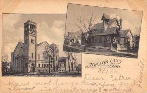 Mason City Iowa Church Multiview Antique Postcard K81357