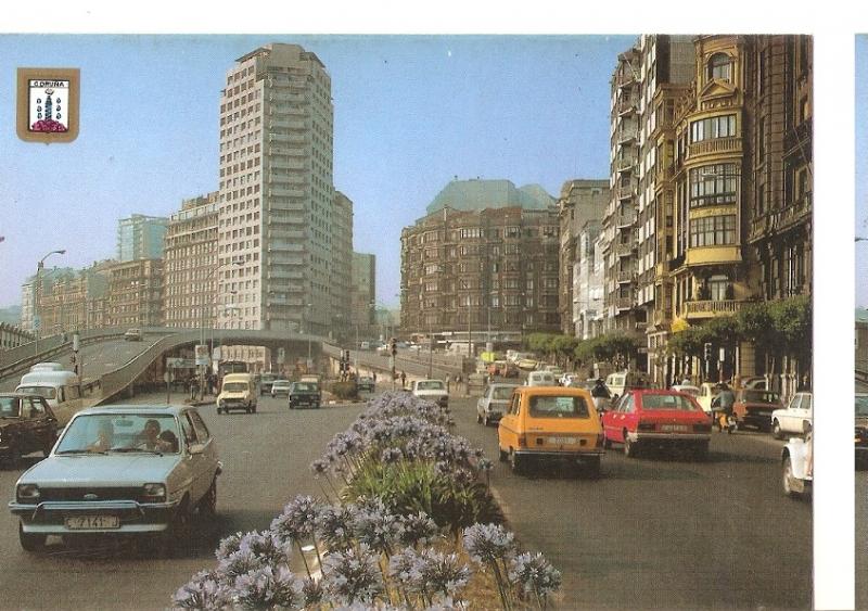 Postal 045892 : La Coruña. Avenida Linares Rivas y Viaducto