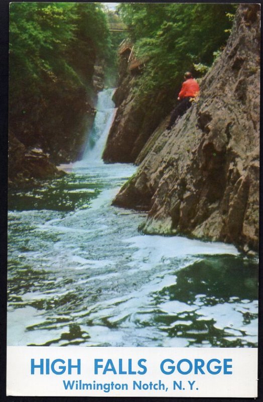 New York WILMINGTON NOTCH High Falls Gorge in the Adirondacks 1962 - Chrome