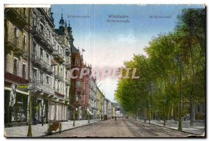 Old Postcard Wiesbaden Wllheimstrasse