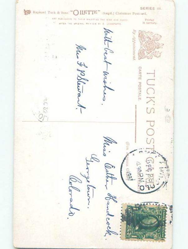 Divided-Back CHRISTMAS SCENE Great Postcard W9459