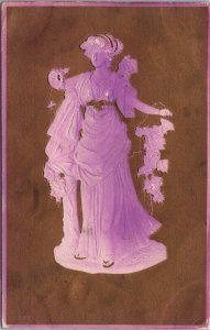 Embossed Art Nouveau Lady Vintage Postcard C084