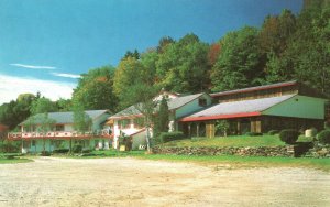 West Dover VT-Vermont Red Cricket Inn Mount Snow Hotel Vintage Postcard