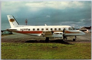 Airplane New York Air Embraer Bandeirante Jet Fleet Airline Service Postcard