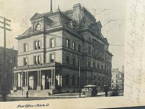 Postcard 1907 View of Post office in Toledo, OH.    T2