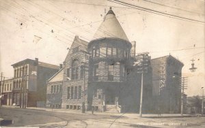 1909, RPPC, Real Photo, Public Library, Quincy,IL,Old Post Card