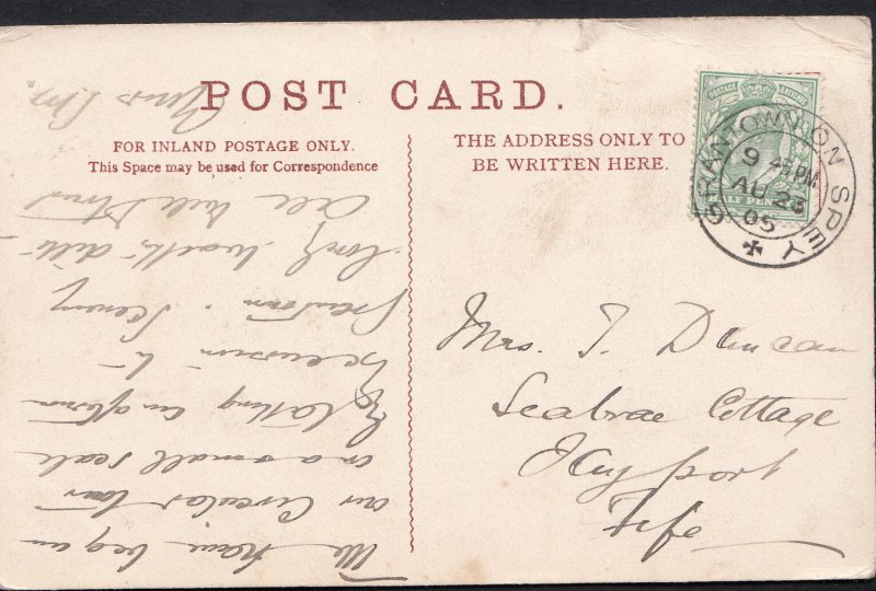 Genealogy Postcard - Family History - Duncan - Fife - Scotland  BH5207