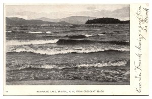 1906 Newfound Lake from Crescent Beach, Undivided Back, Bristol, NH Postcard