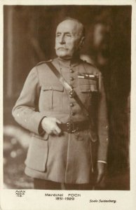 RPPC Postcard; Marshall F. Foch, Commander of Allied Armies WWI Military France