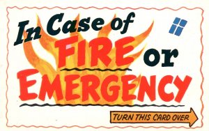 In Case of Fire or Emergency Comic BIN