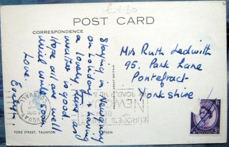 England Fore Street Taunton - posted 1967