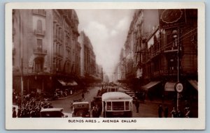 Buenos Aires Argentina Postcard Zapallar Avenida Callao c1920's RPPC Photo