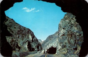 Wyoming Wind River Canyon Vista Of Tunnels On Highway 20