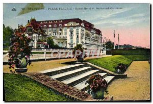 Old Postcard Deauville Beach Fleurie Royal Hotel and Boulevard Cornuche