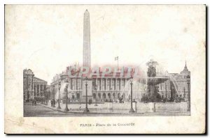 Old Postcard Paris Concorde Square