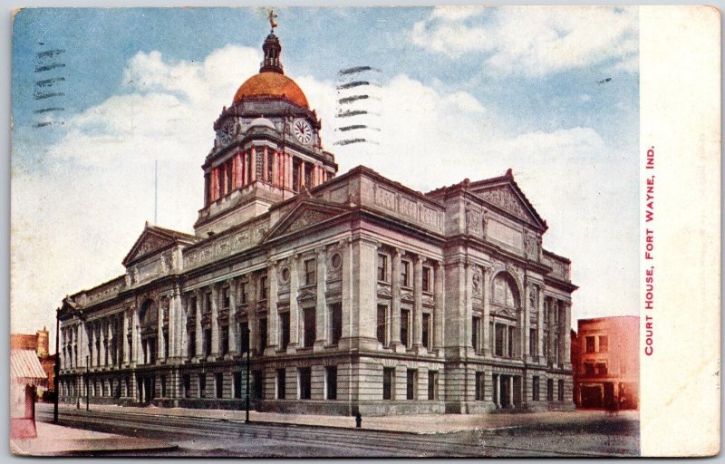 1908 Court House Fort Wayne Indiana IN Government Building Posted Postcard