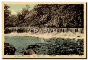 Old Postcard Felletin Creuse Aubusson Region Picturesque Waterfall on the Roz...