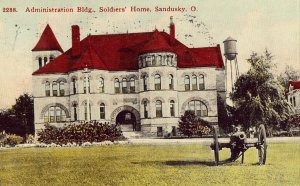 Administration Building, Soldiers' Home - Sandusky, Ohio 1910 postcard