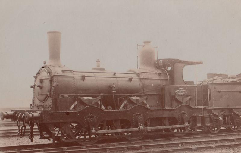 Irish Ireland 0-4-0 Train at Hibernia Station Antique Real Photo Postcard