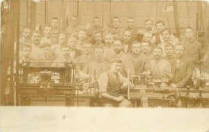 C-1910 Germany Lathe Machine Shop Interior Occupation RPPC Photo Postcard 9731 