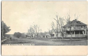 A Residence Street Scene TEKAMAH, NEBRASKA Burt County 1908 Antique Postcard