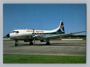 Aviation Airplane Postcard Pacific Western Airlines Canada Convair 640 P10