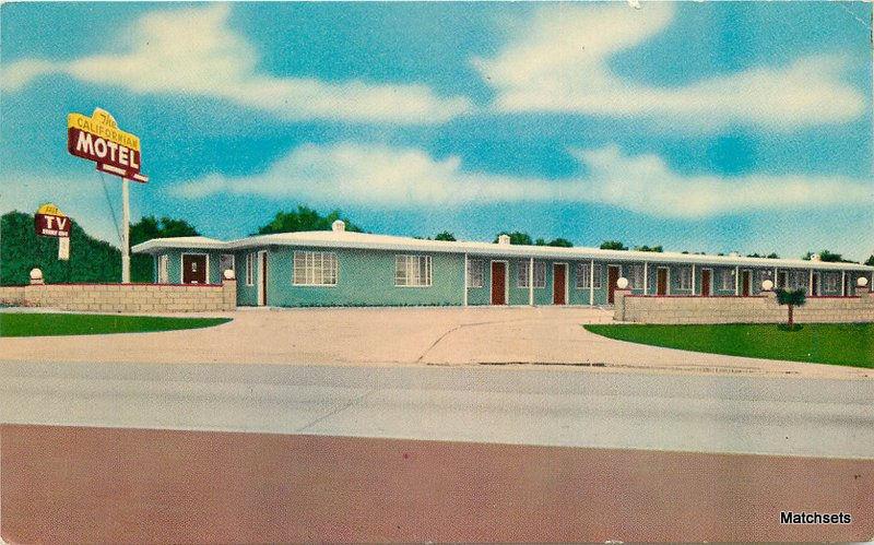 1940's Californian Motel EL Cajon San Diego Roadside E.B. Thomas POSTCARD 6300