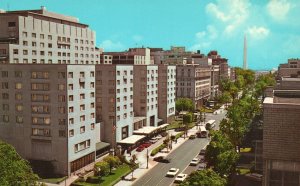 Vintage Postcard The Statler Hilton Near Government Buildings Washington DC